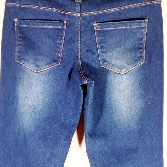 dELiA*s  Girls Jegging Size 16 Embroidered  Unicorn Skinny Blue Stretch Denim - Picture 7 of 12